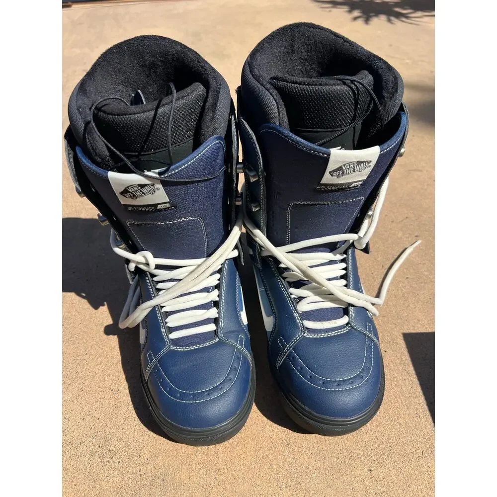Vans Hi Standard OG Snowboard Boots Blue White Mens 11 All-Trac Lace Up - Picture 7 of 12